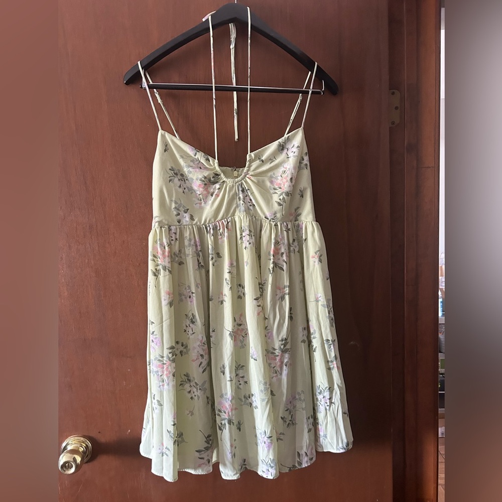 Abercrombie & Fitch Light Green Floral Dress